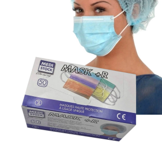 Medistock Blue 3-Ply Type IIR Surgical Mask, Pack of 50
