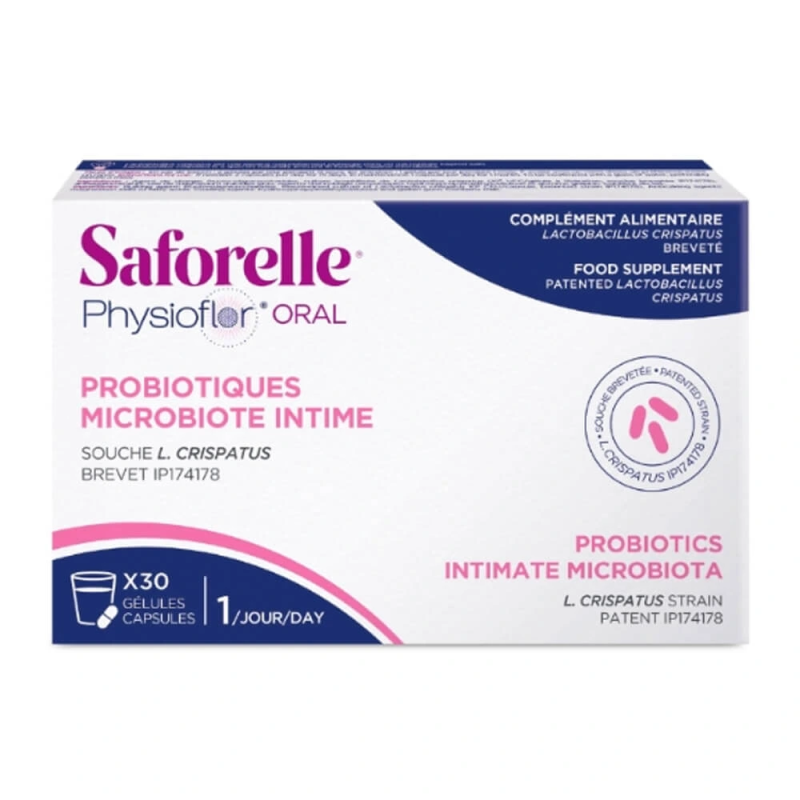 Saforelle Physioflor Oral Probiotiques Microbiote Intime 30 Gélules Capsules 3700399100110