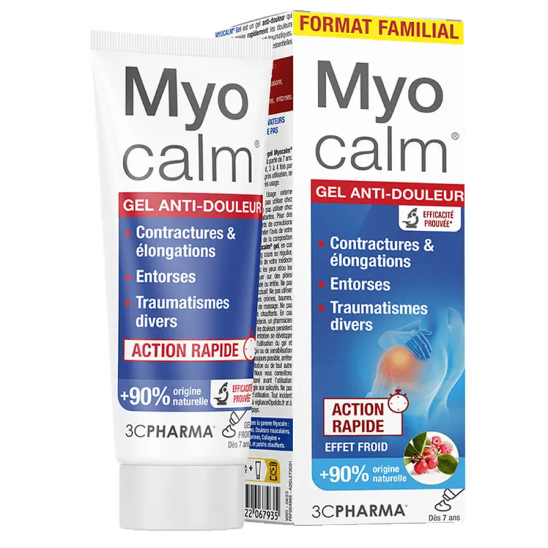 Myocalm Pain-Relief Gel by 3C Pharma, 100 ml | Cooling Effect