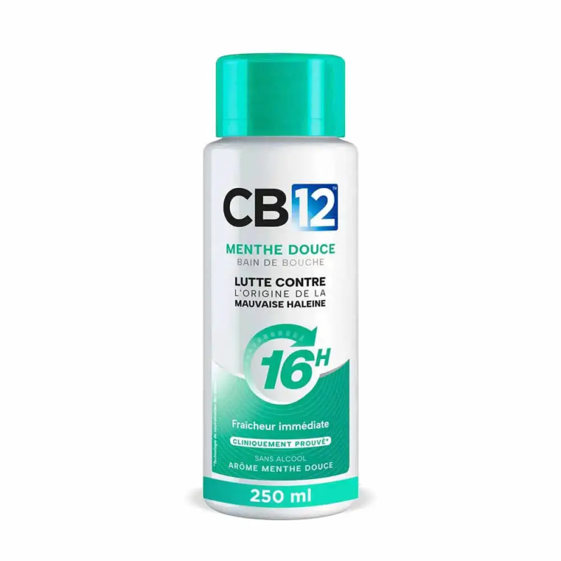 CB12 Mild Mouthwash: 12 Hours of Fresh Breath, Light Mint, 250 ml