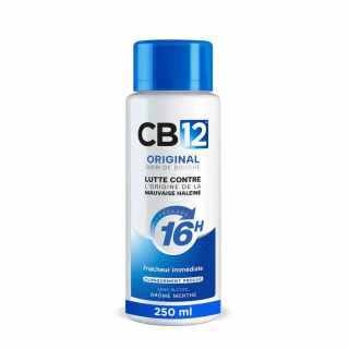 CB12 Bain De Bouche 12h d'Haleine Fraîche Sans Alcool Arôme Menthe 250 ml 3700343900261