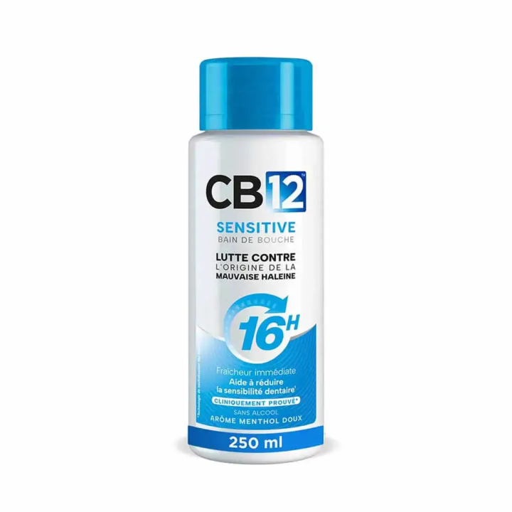 CB12 Sensitive Bain De Bouche 12h d'Haleine Fraîche Dents Sensibles 250 ml 3700343901787