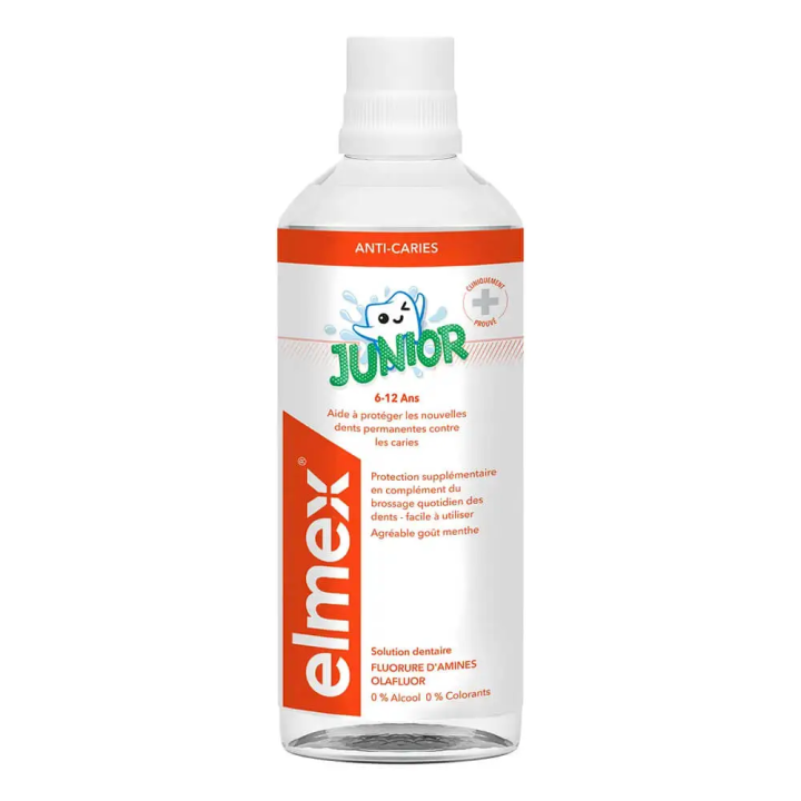 Elmex Junior Solution dentaire Contre Les Caries 6-12 ans 400 ml