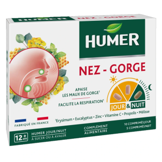 Humer Nez Gorge Jour et Nuit 15 Comprimés 3664492022574