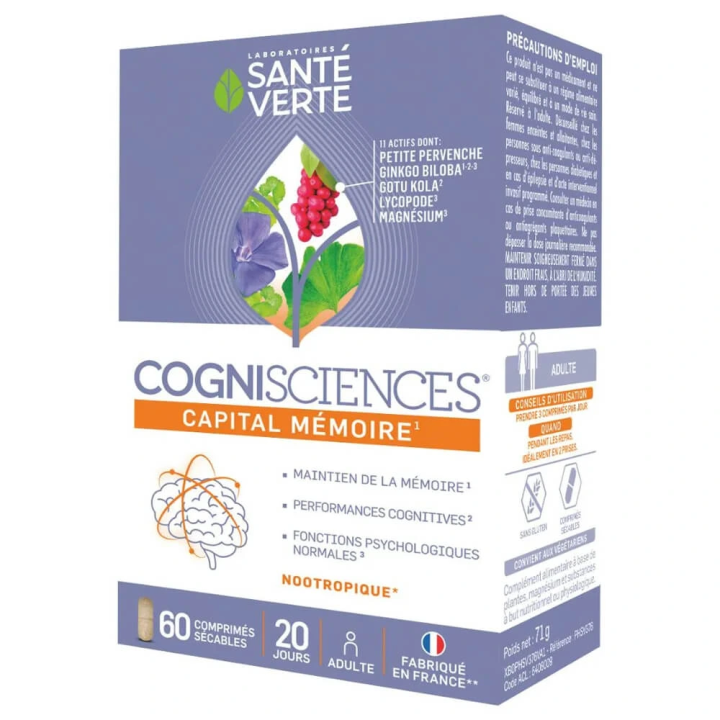 Santé Verte CogniSciences 60 comprimés 5060072731245