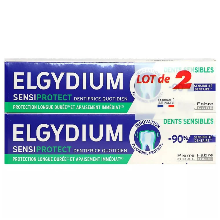 Elgydium Dentifrice sensiprotect gel Offre Spéciale 2 Tubes de 75ml 3577056028908