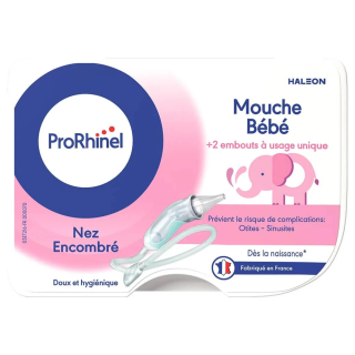 ProRhinel Baby Nasal Aspirator + 2 Soft Tips | Clears the Nose