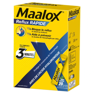 Maalox Reflux Rapide 20 sachets unidoses Menthe 3664798089875
