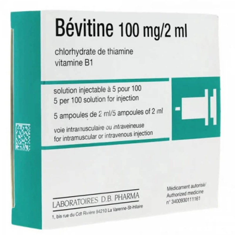 Bévitine 100 mg/2 mL Injection (5 Ampoules) | Vitamin B1