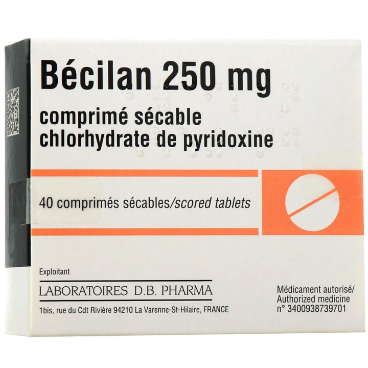Bécilan 250 mg Vitamine B6 40 cromprimés sécables 3400938739701