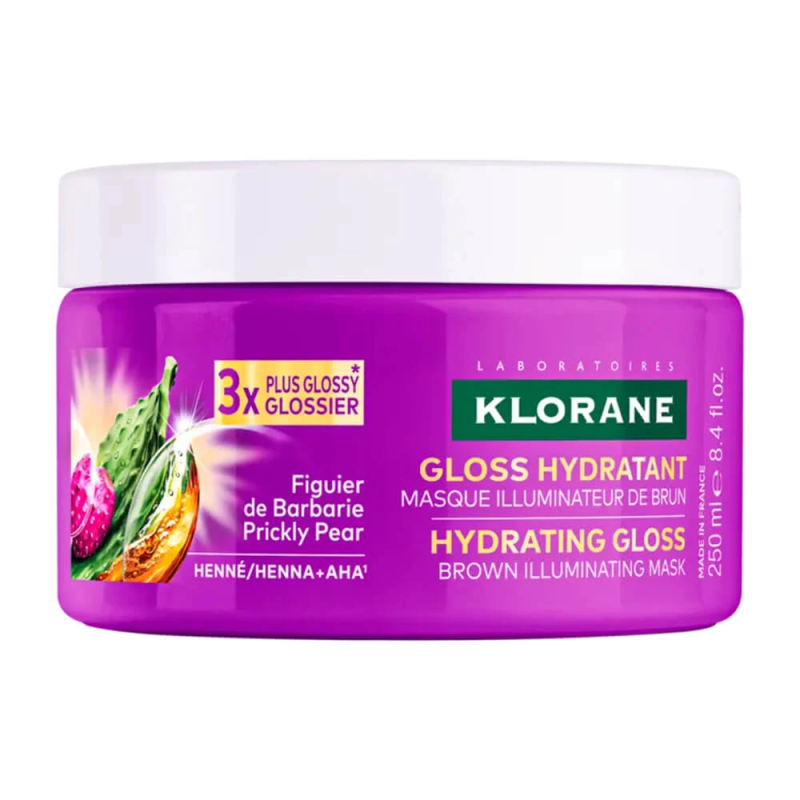 Klorane Moisturizing Gloss Mask, Brown, 250 ml | Hair Radiance