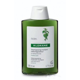 Klorane Sebum Regulator Treatment Shampoo with Nettle Extract. Bottle of 200ml