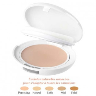 Avene Couvrance Compact Complexion Cream Comfort Texture HONEY. Powder dispenser 9.5g mirror