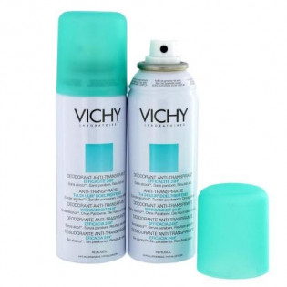 Vichy Anti-Perspirant Deodorant. 2 Aerosols of 125ml - SPECIAL PRICE