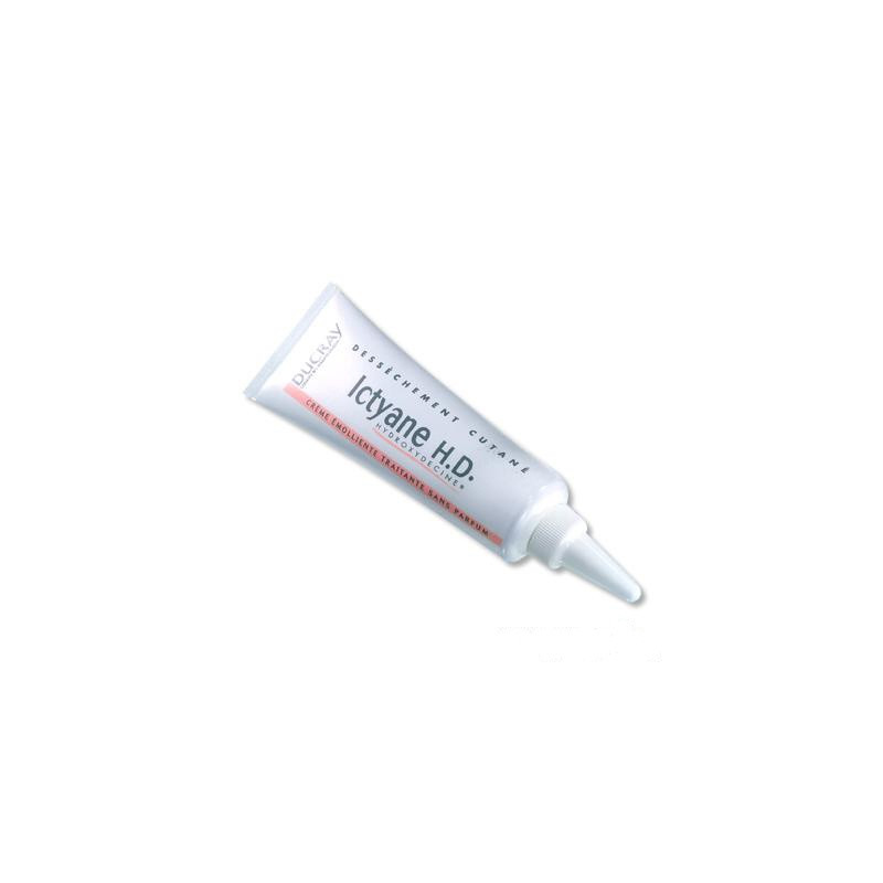 Ducray ICTYANE HD crème émolliente traitante à l'Hydroxydécine. Tube de 50ML