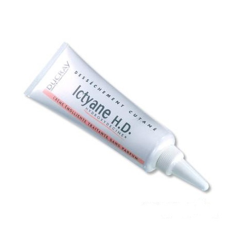 Ducray ICTYANE HD crème émolliente traitante à l'Hydroxydécine. Tube de 50ML