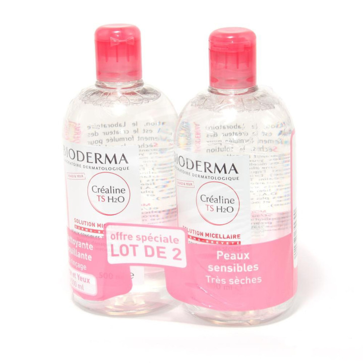Bioderma Crealine TS H2O Economic Size Lot of 2x500ML