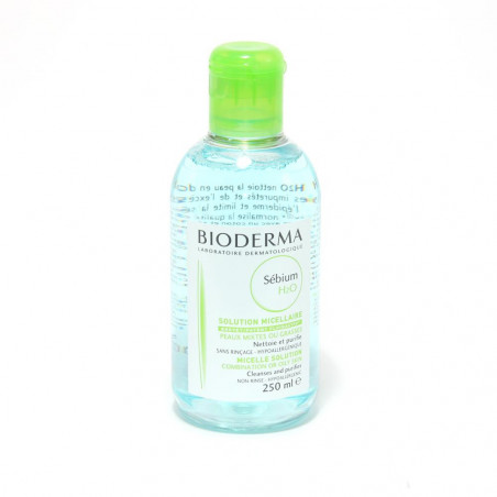 Bioderma Sebium H20 Solution Micellaire nettoyante sans rinçage peau mixte ou grasse 250ML
