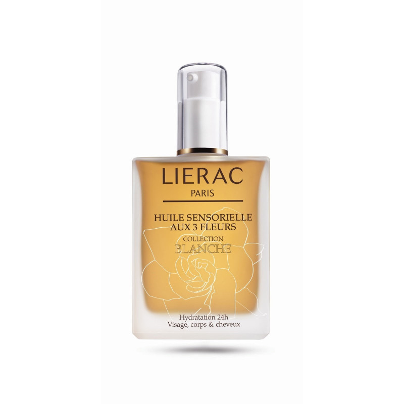 Lierac Huile Sensorielle aux 3 Fleurs Collection Blanche. Flacon Pompe 100ML Lierac Huile Sensorielle aux 3 Fleurs Collection Blanche. Flacon Pompe 100ML