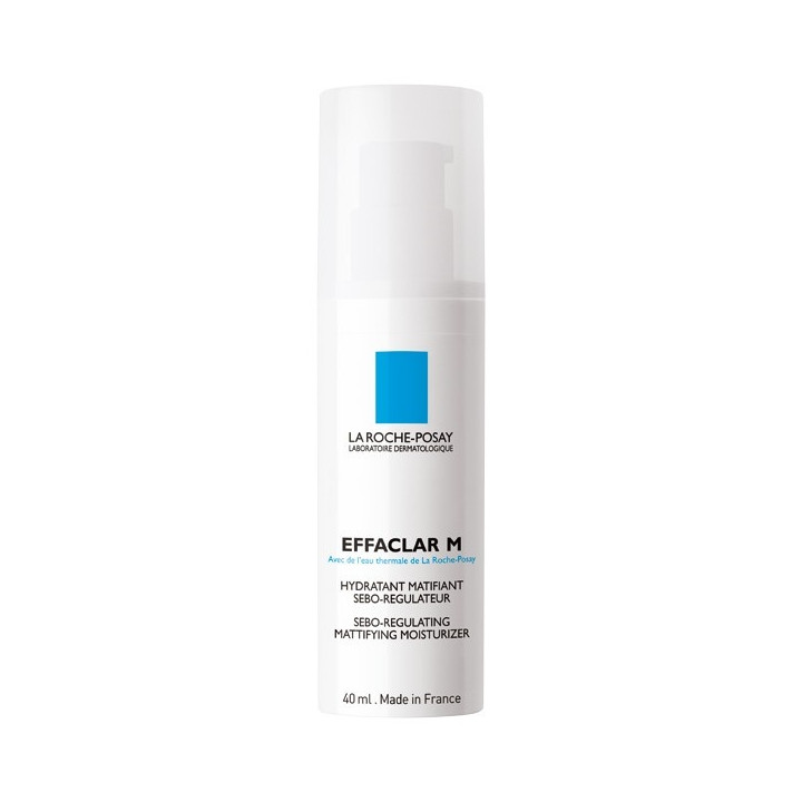 La Roche-Posay Effaclar M Soin Hydratant Matifiant. Flacon pompe 40ML