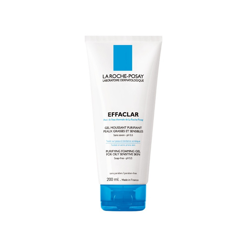La Roche-Posay Effaclar Gel Moussant Purifiant sans savon - peau grasse. Tube 200ML La Roche-Posay Effaclar Gel Moussant Purifiant sans savon - peau grasse. Tube 200ML
