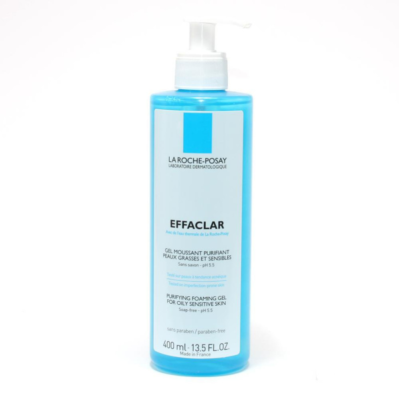 La Roche-Posay Effaclar Gel Moussant Purifiant sans savon - peau grasse. Tube 400ML La Roche-Posay Effaclar Gel Moussant Purifiant sans savon - peau grasse. Tube 400ML