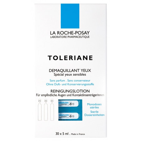 La Roche Posay Toleriane Démaquillant Yeux Sensibles. 30 monodoses de 5ML